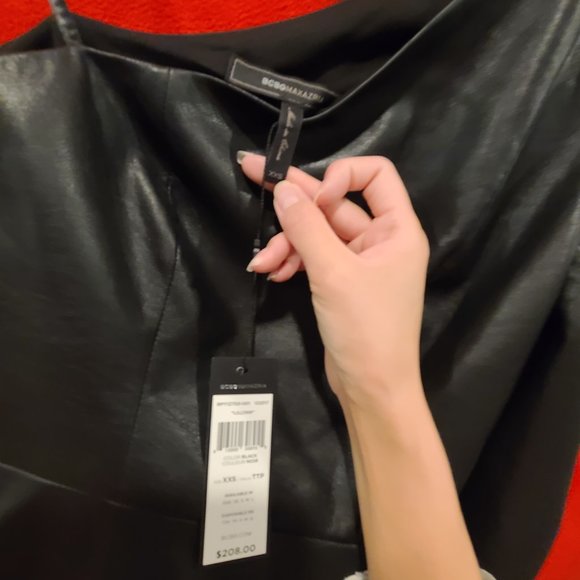 One shoulder faux leather top - Picture 3 of 4